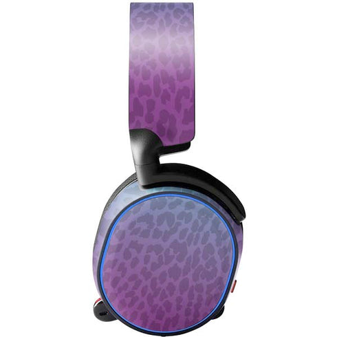 Cheetah Print Purple and Blue SteelSeries Arctis 3 Skin
